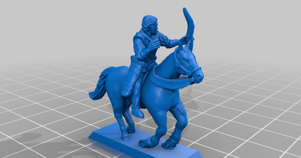 late antiquity - barbarian cavalry archers guy montag download free stl model printablescom 3d models toys & games 20mm 25mm archer 3d print model - Mito3D