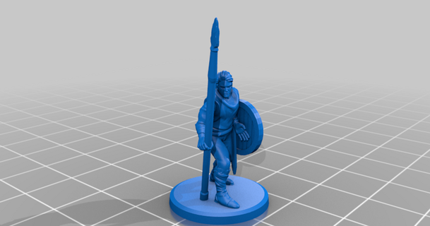late antiquity - barbarian spearmen guy montag download free stl model printablescom 3d models toys & games 20mm 25mm historical infantry 3d print model - Mito3D