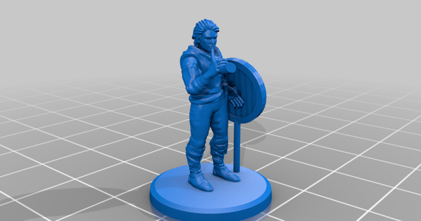 late antiquity - barbarian hornmen guy montag download free stl model printablescom 3d models toys & games 20mm 25mm historical infantry 3d print model - Mito3D