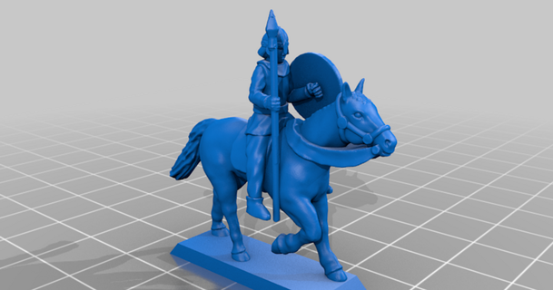 late roman light cavalry guy montag download free stl model printablescom 3d models toys & games 20mm 25mm historical tabletop 3d print model - Mito3D