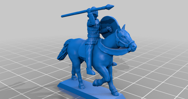 late roman medium cavalry guy montag download free stl model printablescom 3d models toys & games 20mm 25mm historical tabletop 3d print model - Mito3D