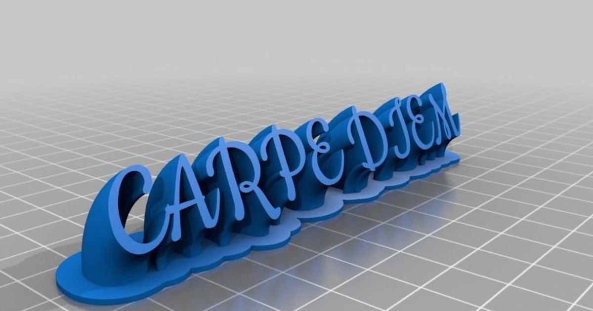 carpe diem faces 10 sandy wrestler download free stl model printablescom 3d models household office customized 3D print model - Mito3D