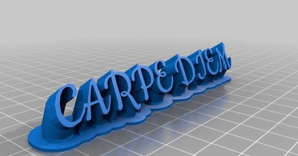 carpe diem sandy wrestler download free stl model printablescom 3d models household office customized 3d print model - Mito3D