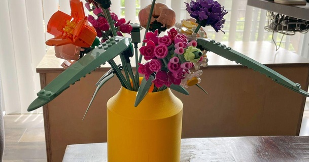 vase cylinder spani download free stl model printablescom 3d models art & design designs decoration flower flowervase lego 3d print model - Mito3D