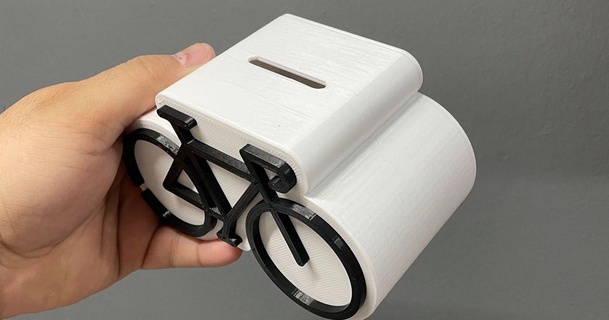 porcin banque vélo 01 diode délirant Télécharger libre stl modèle imprimablescom 3d modèles Ménage maison équipement tirelire 3d print model - Mito3D