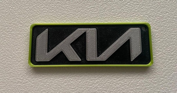kia logotipo chaveiro solteiro multimaterial cara impressora baixar livre stl modelo printablescom 3d modelos passatempo fabricantes automotivo mmu 3d print model - Mito3D