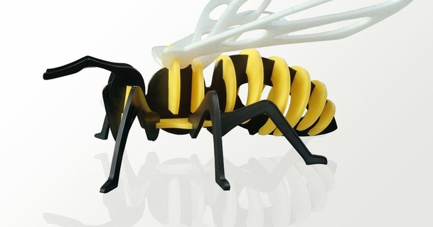bee puzzle kit tomodesigns download free stl model printablescom 3d models world & scans animals 2dart 3dpuzzle assembly bee beekeeping 3d print model - Mito3D