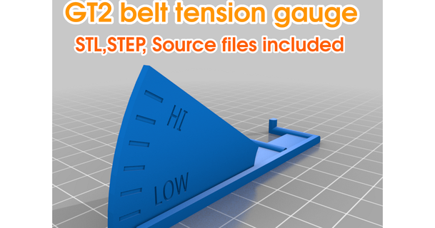 belt tension gauge source file included chip download free stl model printablescom 3d models printers accessories 2gt belttensioner gt2 3d print model - Mito3D