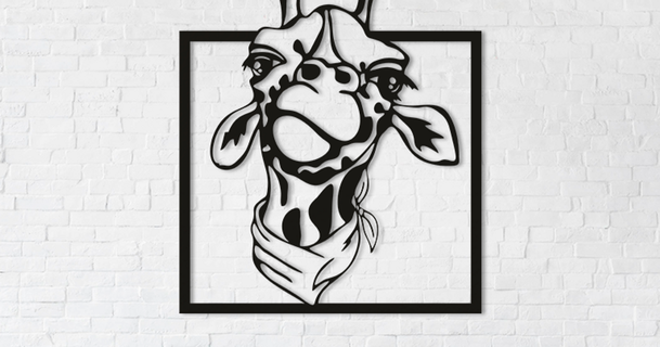 doubting giraffe mishkin2 download free stl model printablescom 3d models art & design 2d plates logos 2dart homedecor lasercut lasercutter 3d print model - Mito3D