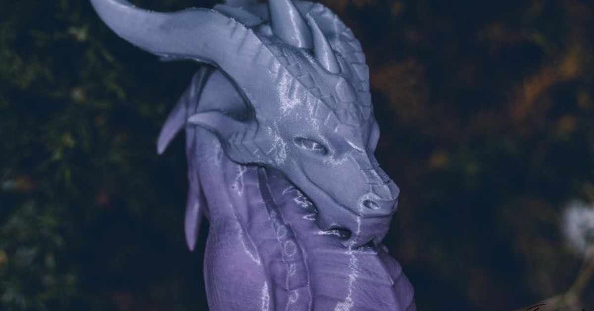 dragon bust onu heino download free stl model printablescom 3d models toys & games action figures statues 3D print model - Mito3D