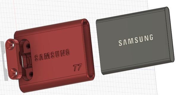 ramjetx Samsung ssd t7 muelle montar caliente intercambiar descargar gratis stl modelo imprimiblescom 3d modelos artilugio ordenadores USB 3d print model - Mito3D