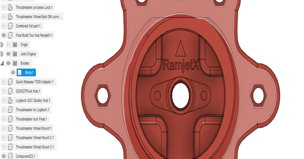 statoréacteurx thrustmaster 74mm centre adaptateur v2 fixé rotation Télécharger libre stl modèle imprimablescom 3d modèles loisir fabricants idées iracing jante simulateur 3d print model - Mito3D