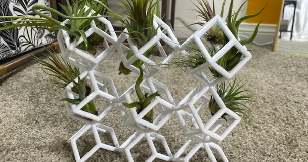 rhombic dodecahedron trellis bella download free stl model printablescom 3d models household decor parametric plants rhombicdodecahedron 3d print model - Mito3D