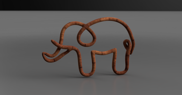 elephant lineart earring wearable chain arontaupe download free stl model printablescom 3d models costumes & accessories costume 3d print model - Mito3D