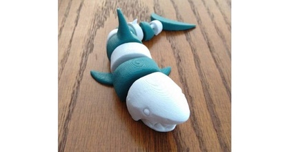 articulado tiburón remezclar polimático descargar gratis stl modelo imprimiblescom 3d modelos mundo escaneos animales articular articulacion pez flexi 3d print model - Mito3D