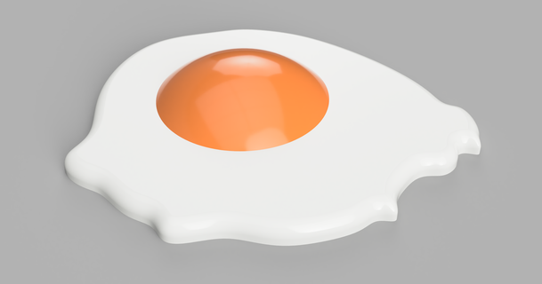 frito huevo imán caricaturista descargar gratis stl modelo imprimiblescom 3d modelos casa cocina 3d print model - Mito3D