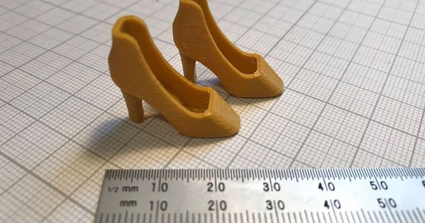 barbie pointed toe slip high heel pumps heber download free stl model printablescom 3d models toys & games action figures statues 3d print model - Mito3D