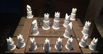 colonna scacchi impostato 1 sablebadger Scarica gratuito stl modello printablescom 3d Modelli giocattoli Giochi tavola set pezzi degli 3d print model - Mito3D