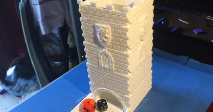 dice tower - modular castle sablebadger download free stl model printablescom 3d models toys & games board dicetower 3d print model - Mito3D