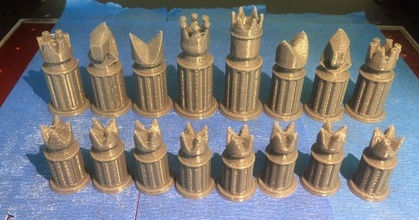 colonna scacchi impostato 2 sablebadger Scarica gratuito stl modello printablescom 3d Modelli giocattoli Giochi tavola pezzi degli set moderni 3d print model - Mito3D