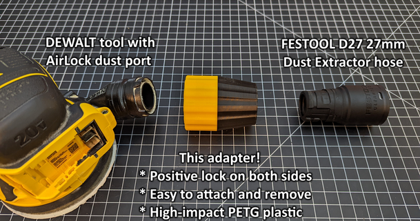 festool cleantec d27 hose dewalt airlock tool luma download free stl model printablescom 3d models hobby & makers tools 3d print model - Mito3D