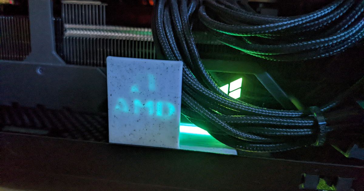 amd gpu ayırıcı yarı saydam logo ostella3d indir Bedava stl model printablescom 3d modeller gadget'lar bilgisayarlar 3D print model - Mito3D