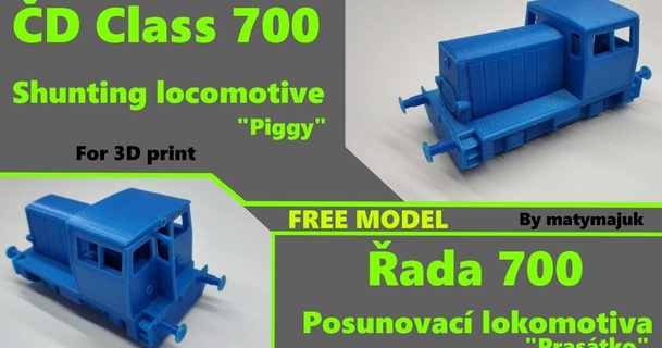 class 700 shunting locomotive piggy matymajuk download free stl model printablescom 3d models toys & games vehicles 3d print model - Mito3D