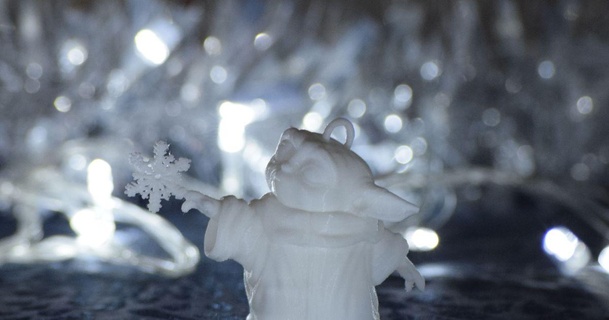 bebé yoda Navidad árbol ornamento dca huellas dactilares descargar gratis stl modelo imprimiblescom 3d modelos estacional diseños invierno años 3d print model - Mito3D