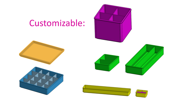 tray box organizer hans download free stl model printablescom 3d models hobby & makers organizers 3d print model - Mito3D