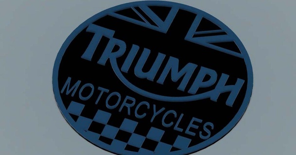 Triumph Motorrad Logo meurs274 download frei stl Modell Printablescom 3d Modelle Kunst Design 2d Platten Logos 3d print model - Mito3D