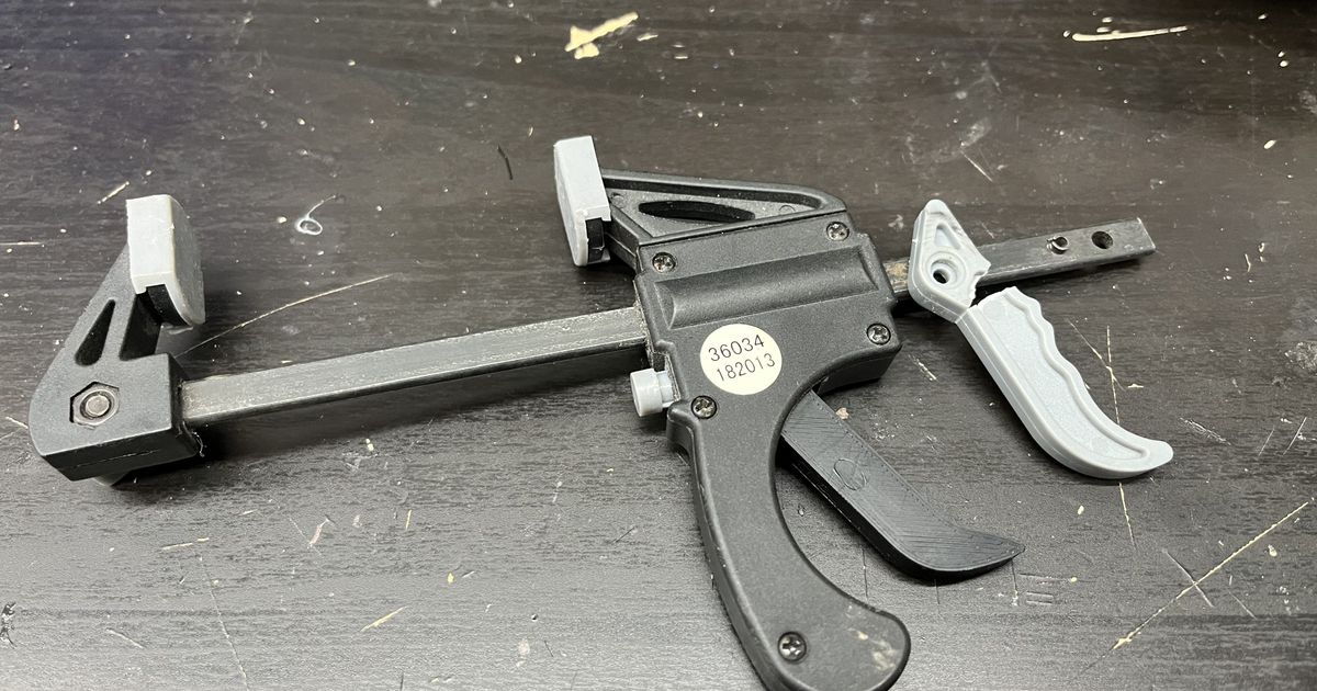 4 mini ratcheting bar clamp - trigger dillon nichols download free stl model printablescom 3d models hobby & makers tools 3D print model - Mito3D