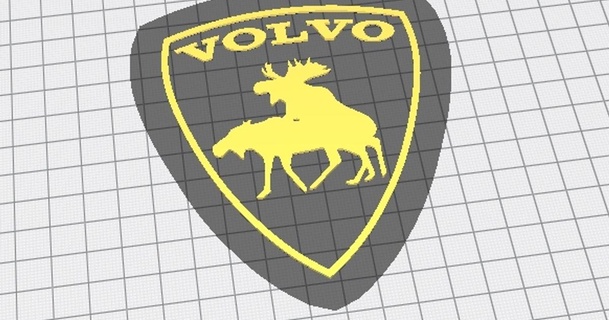 volvo truck moose logo popular version stefan666 download free stl model printablescom 3d models art & design 2d plates logos 3d print model - Mito3D