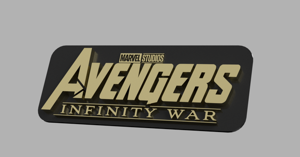 avengers infinity war logo superherodiy download free stl model printablescom 3d models art & design 2d plates logos 3d print model - Mito3D