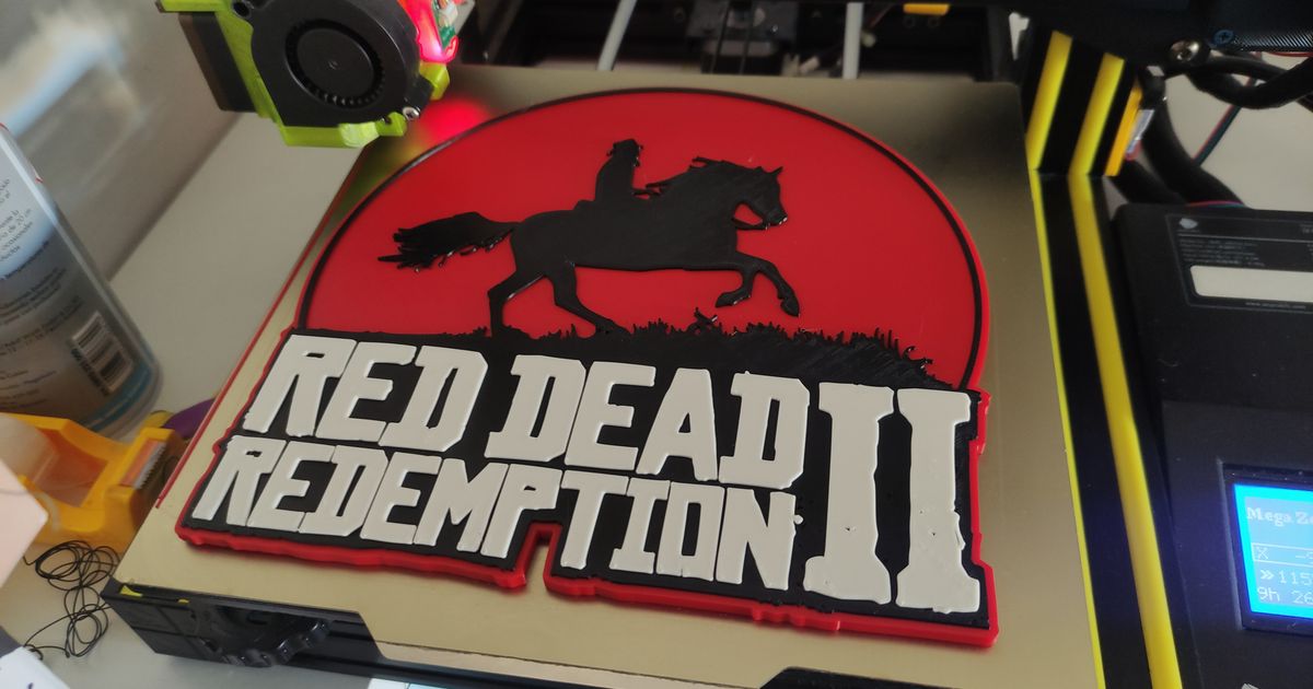 placa kırmızı ölü kefaret 2 rdr2 Danimarkalı indir Bedava stl model printablescom 3d modeller Sanat tasarım 2d tabaklar logolar 3D print model - Mito3D