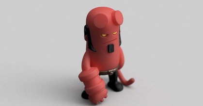mini Hellboy wekster descargar gratis stl modelo imprimiblescom 3d modelos juguetes juegos acción cifras estatuas 3d print model - Mito3D