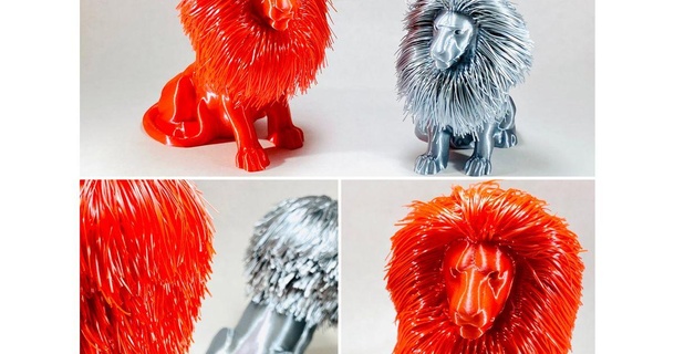 hairy lion r3d download free stl model printablescom 3d models art & design sculptures 3d print model - Mito3D