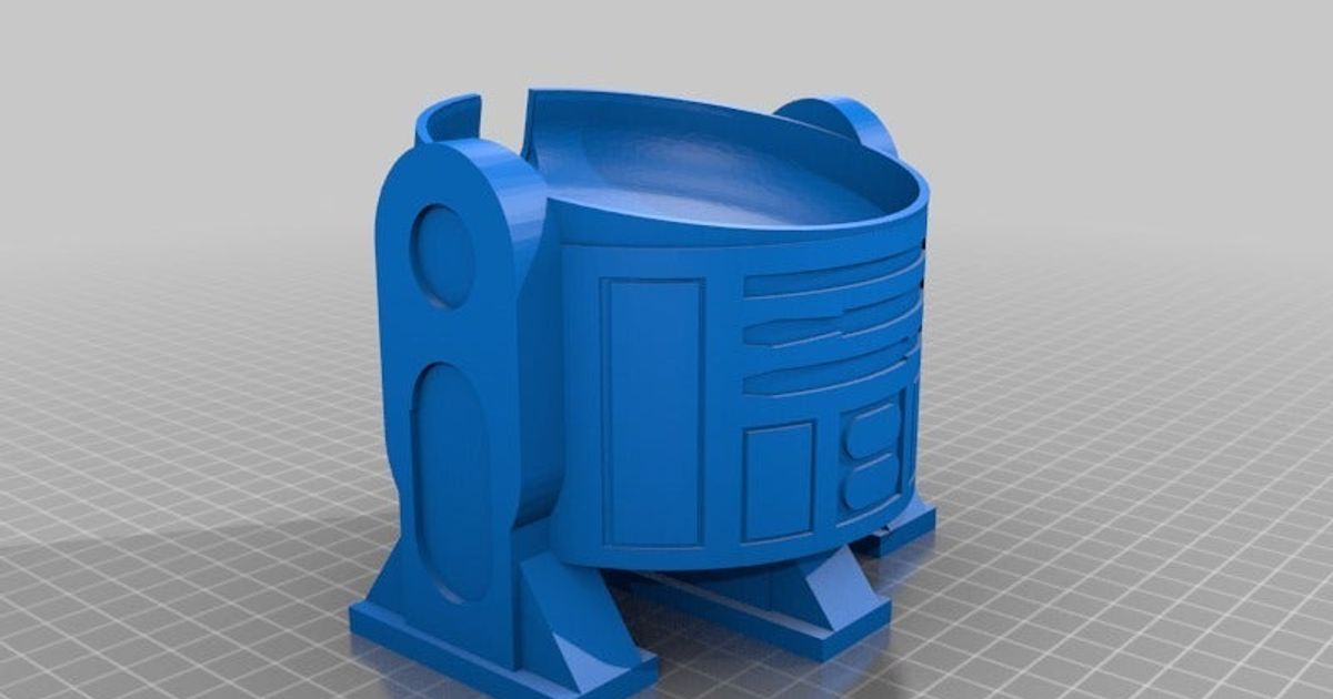 r2d2 Google Mini aufrecht pbechard download frei stl Modell Printablescom 3d Modelle Gadgets Audio Droide Home GoogleHomMini Halter Unterstützung 3D print model - Mito3D