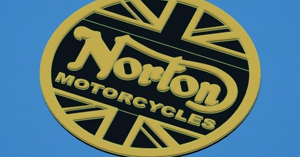 Norton Motorräder Logo meurs274 download frei stl Modell Printablescom 3d Modelle Kunst Design 2d Platten Logos 3d print model - Mito3D