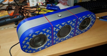 bluetooth speaker 20 arabon download free stl model printablescom 3d models gadgets audio colorchange boombox 3d print model - Mito3D