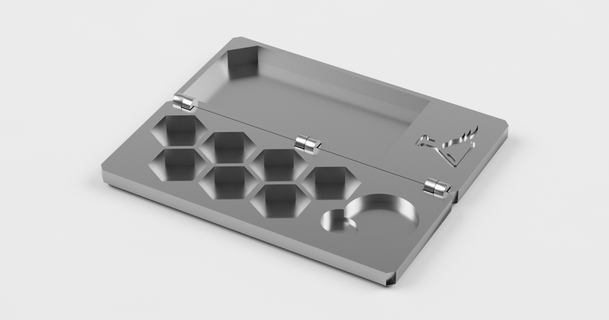incernierato pok lun dado volta magneti passero design Scarica gratuito stl modello printablescom 3d Modelli giocattoli Giochi tavola 3d print model - Mito3D