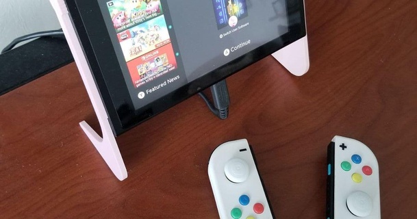 Nintendo interruptor Joycon trilho ficar pé anexo stp tbenen baixar livre stl modelo printablescom 3d modelos aparelhos vídeo jogos 3d print model - Mito3D
