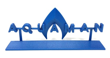 Aquaman logo estante soporte dieciséis bits descargar gratis stl modelo imprimiblescom 3d modelos Arte diseño 2d platos logos aquamanpelícula DC comics 3d print model - Mito3D