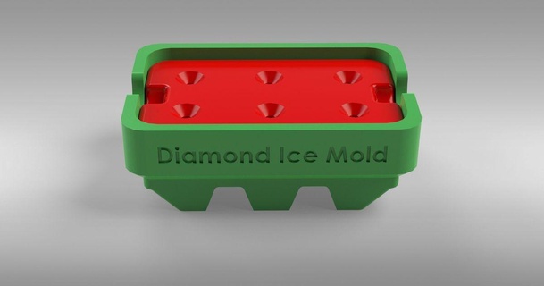 diamond ice maker 3diddy download free stl model printablescom 3d models household kitchen 3d print model - Mito3D