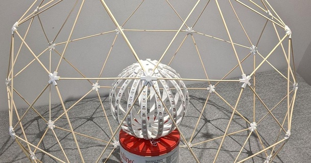geodesic dome hubs 3mm dia bamboo skewer style zuberio download free stl model printablescom 3d models art & design sculptures 3d print model - Mito3D