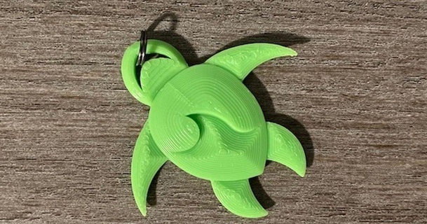 wavy sea turtle peterbr0 download free stl model printablescom 3d models fashion accessories 3d print model - Mito3D