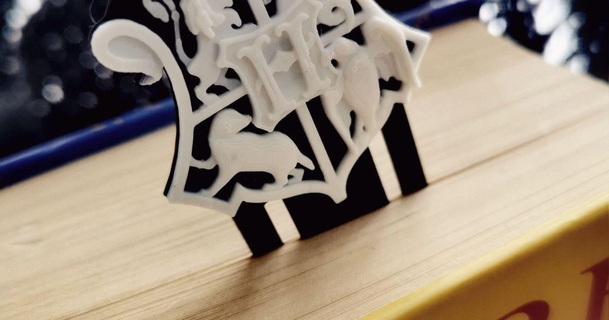 Hogwarts Lesezeichen lucas Kranz download frei stl Modell Printablescom 3d Modelle Kunst Design 2d Platten Logos 3d print model - Mito3D