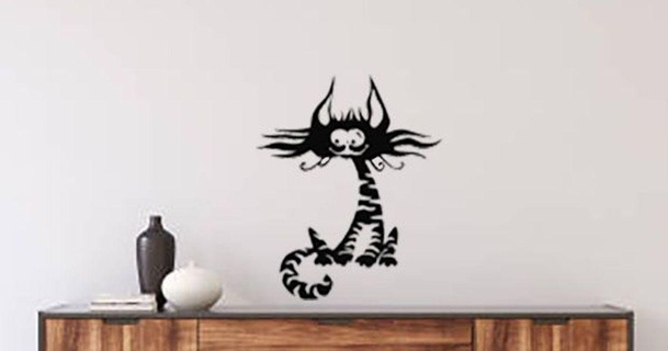 crazy cat wall art zavadnoy download free stl model printablescom 3d models & design designs wallmount 3d print model - Mito3D