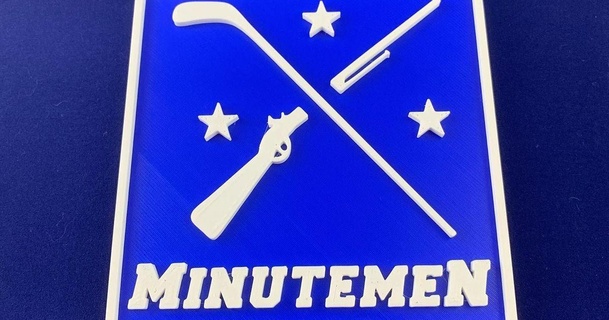 minutemen hockey box logo mechwd download free stl model printablescom 3d models art & design 2d plates logos 3d print model - Mito3D