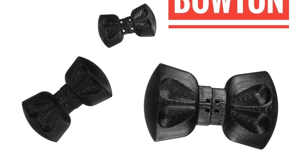 bowton czex download free stl model printablescom 3d models fashion accessories bow bowtie button clothing 3d print model - Mito3D