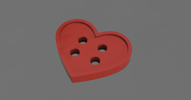 enamorado día corazón botón esposa descargar gratis stl modelo imprimiblescom 3d modelos disfraces accesorios San Valentín 3d print model - Mito3D